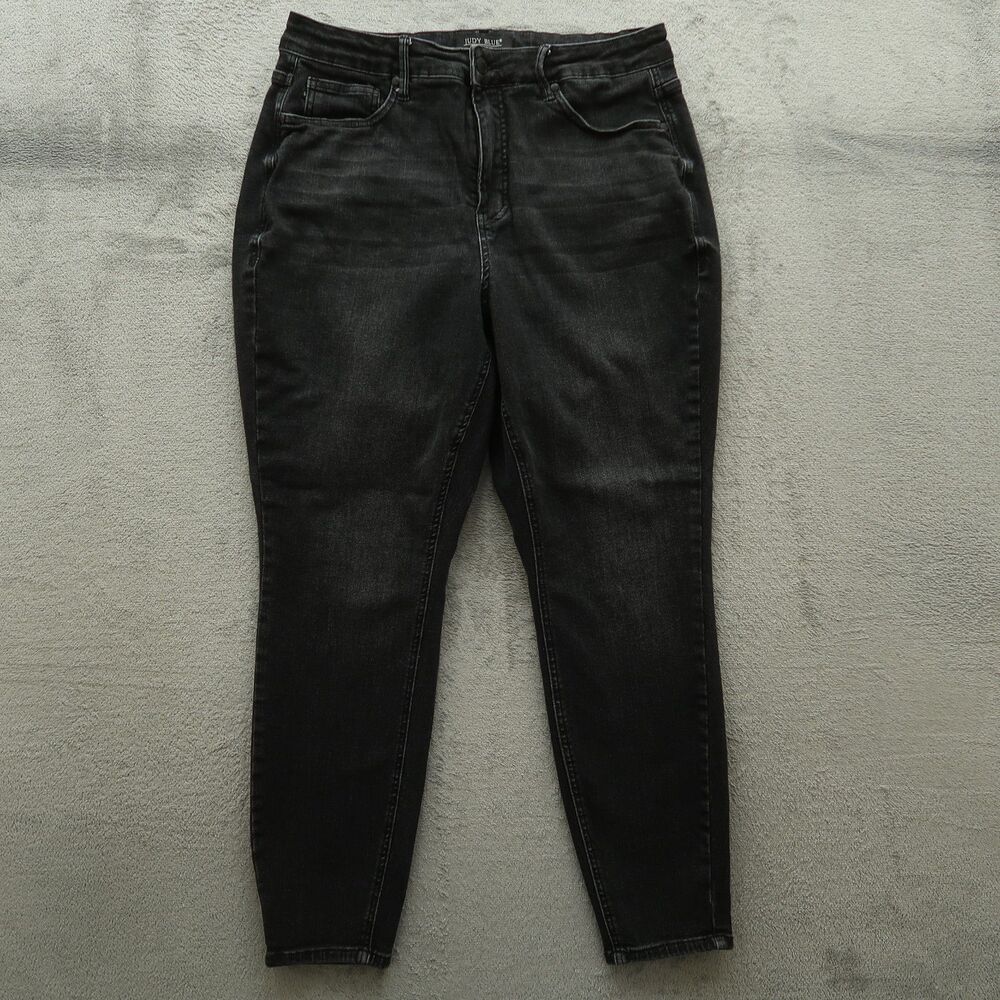 Judy Blue Jeans Women's Size 16W Gray High-Rise Skinny Denim 27" Inseam Stretch